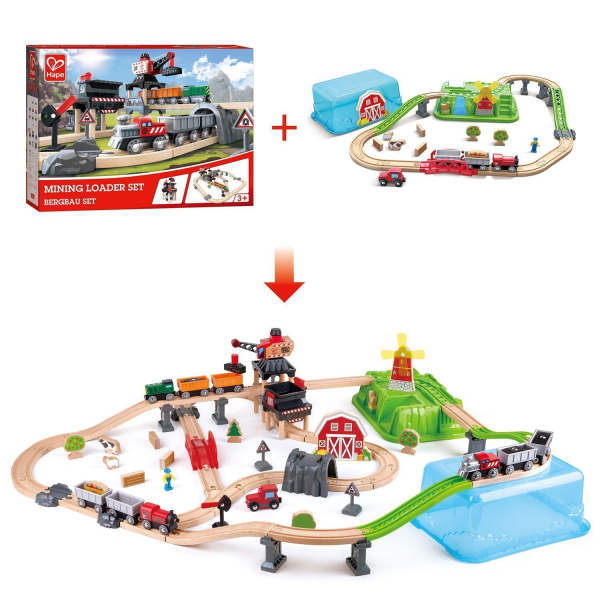 Hape Игровой набор Железная дорога, сельский поезд