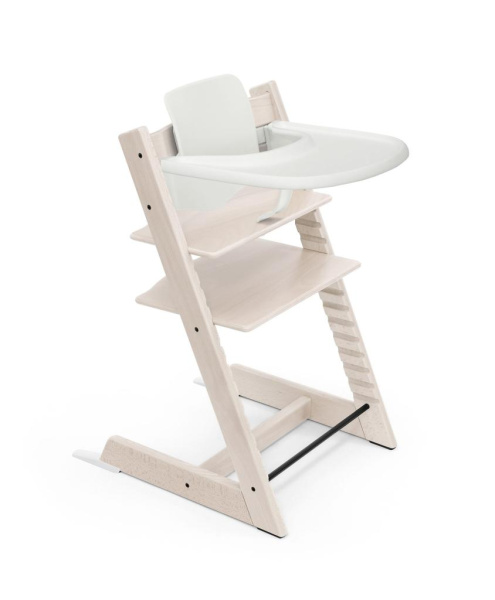 Stokke Tripp Trapp стульчик для кормления Whitewash с Baby Set² и столешницей