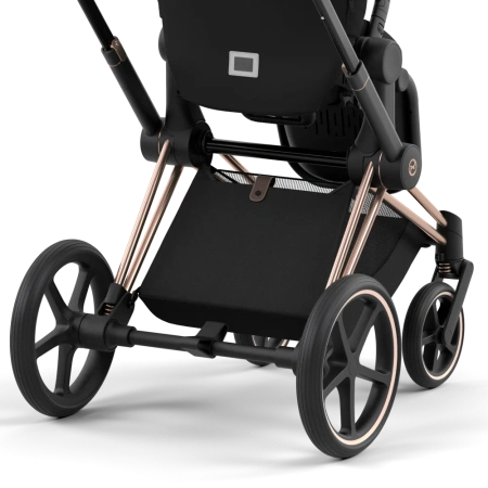 Cybex Детская коляска Priam IV Rosegold 2-в-1 Sepia Black + спальный блок Lux Carry Cot
