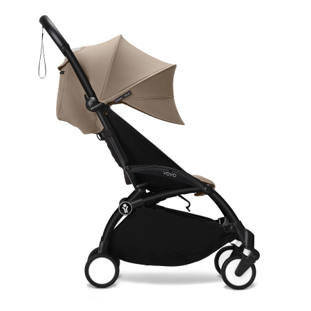 Stokke YOYO3 коляска универсальная 2в1 с мягкой люлькой Black/Taupe