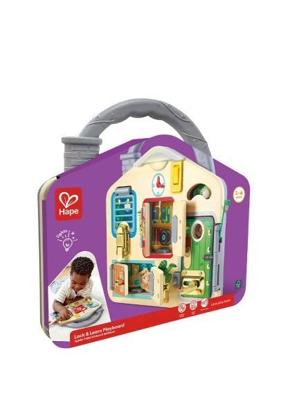 Hape Игрушка развивающая "Бизиборд" Тайные комнаты 