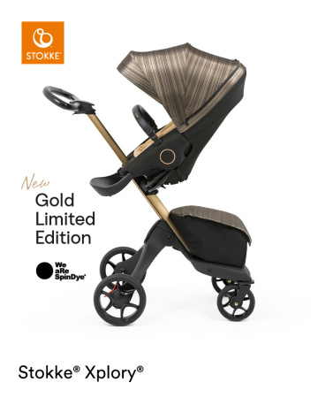 Stokke Коляска Xplory X с прогулочным блоком - Gold Black