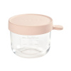 Beaba Контейнер стеклянный, с крышкой, 150мл, для хранения продуктов PORTION VERRE - Pink