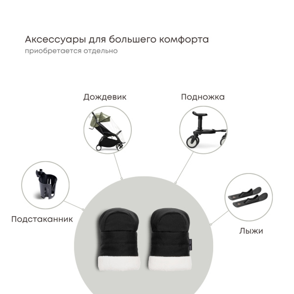 Stokke YOYO³ Mittens — зимние варежки для рук на ручку коляски