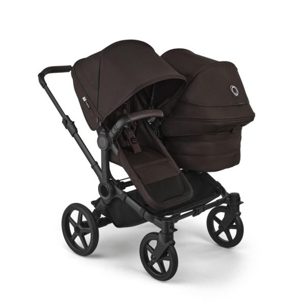 Bugaboo Коляска для погодок Donkey 6 Duo, BLACK/COCOA BROWN-COCOA BROWN