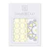 SwaddleDesigns Набор пеленок SwaddleDuo - Sterling Mod Circles on Soft Yellow Banana & Yellow Med