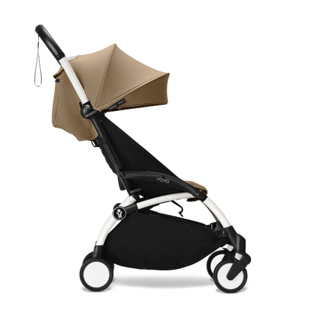 Stokke YOYO³ 2 в 1 White/Toffee с мягкой люлькой для новорождённого