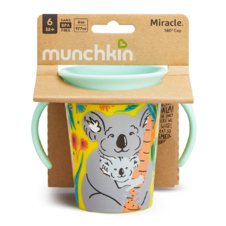 Munchkin Munchkin Поильник непроливайка Miracle 360° WildLove с ручками 177 мл 6+