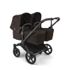 Bugaboo Коляска для двойни Donkey 6 Twin, BLACK/COCOA BROWN-COCOA BROWN