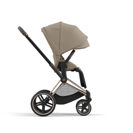 Cybex Детская коляска Priam IV Rosegold 2 в 1 Cozy Beige + спальный блок Lux Carry Cot
