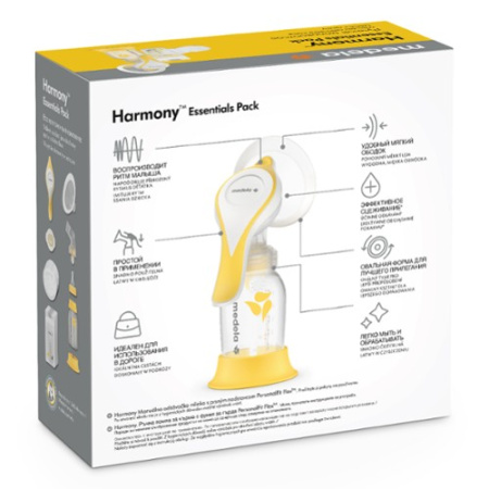 Medela Молокоотсос  HARMONY Essentials (бутылочка 150 мл ,соска сил,4 пакета д/сброса)