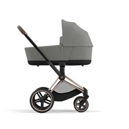 Cybex Детская коляска Priam IV Rosegold 2-в-1 Mirage Grey + спальный блок Lux Carry Cot