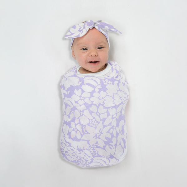 SwaddleDesigns Набор пеленок маркизет SwaddleLite - Lovely Lavender & Soft Pink