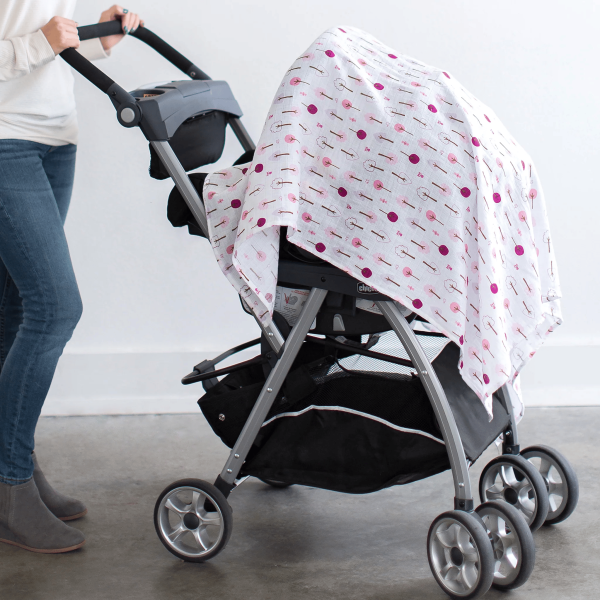 SwaddleDesigns Набор пеленок маркизет SwaddleLite - Chevron, Cute + Calm, Lush, Lavender