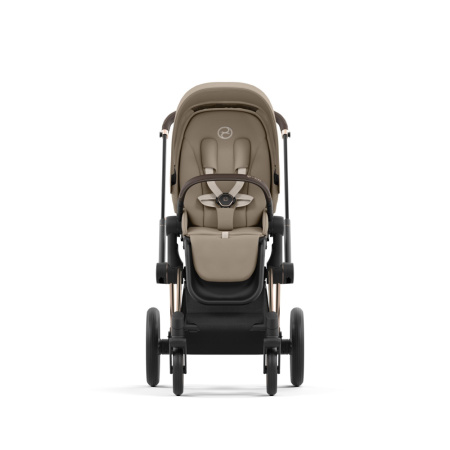 Cybex Детская коляска Priam IV Rosegold 2 в 1 Cozy Beige + спальный блок Lux Carry Cot