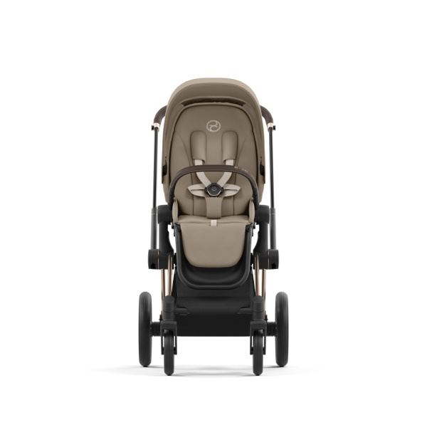 Cybex Детская коляска Priam IV Rosegold 2 в 1 Cozy Beige + спальный блок Lux Carry Cot