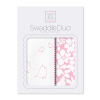 SwaddleDesigns Набор пеленок SwaddleDuo - Mama & Baby Chickies + Chevron, Pink