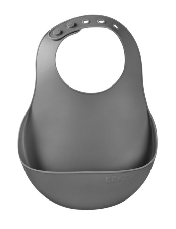 Beaba Детский нагрудник силиконовый BAVOIR SILICONE - MINERAL