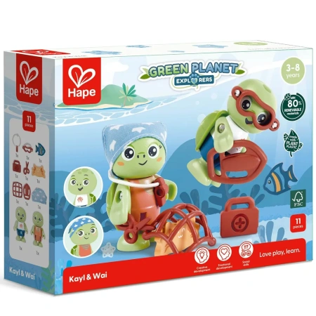 Hape Дружная семья черепах Кейл и Вай, серия: дружная семья