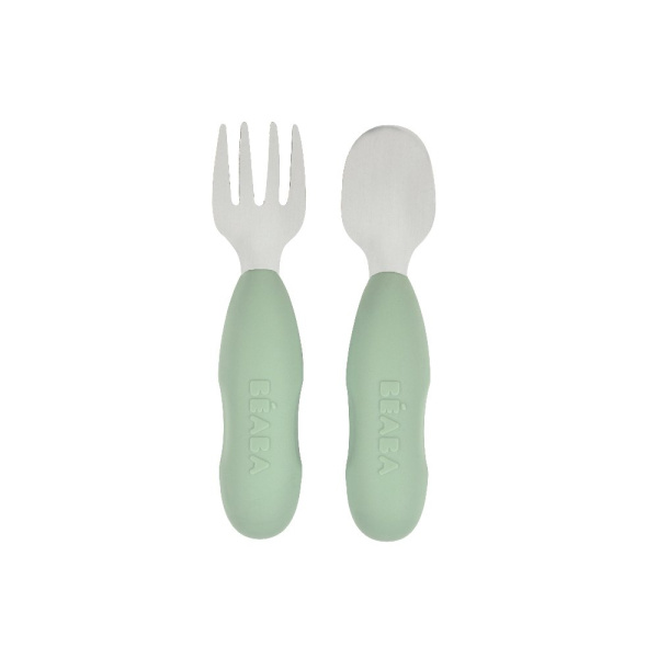 Beaba Набор из 2 столовых приборов из нержавеющей стали: LOT 2 PRE-COUVERTS INOX