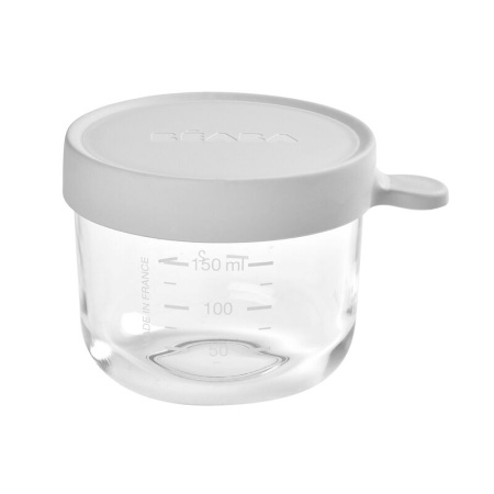 Beaba Контейнер стеклянный, с крышкой, 150мл, для хранения продуктов PORTION VERRE - LIGHT MIST