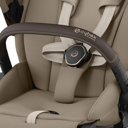 Cybex Детская коляска Priam IV Chrome Brown 2 в 1 Cozy Beige + спальный блок Lux Carry Cot