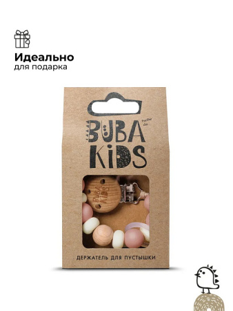 Buba Kids Держатель для пустышки с деревянной клипсой Зефир 