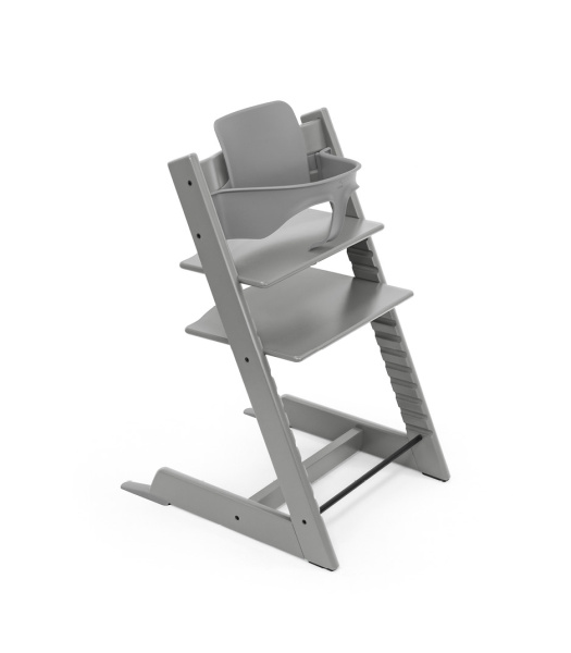 Stokke Tripp Trapp Storm Grey с Baby Set 2 и столешницей