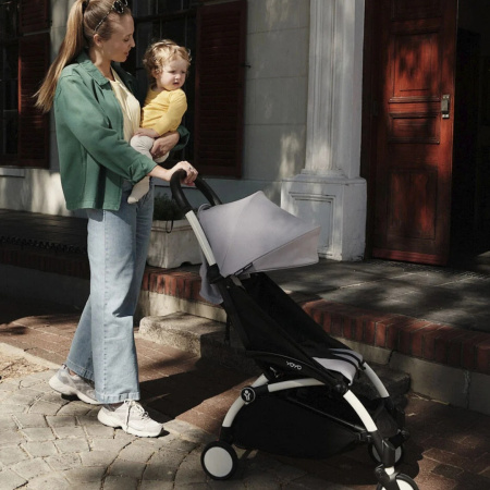 Stokke YOYO3 White Air France белая рама и синий прогулочный блок