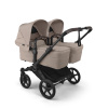 Bugaboo Коляска для двойни Donkey 6 Twin, BLACK/DESERT TAUPE MELANGE